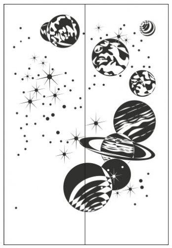 Пескоструйный рисунок Космос 24